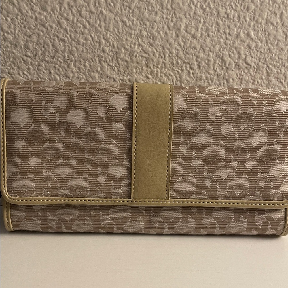 New York & Company Beige Patterned Wallet